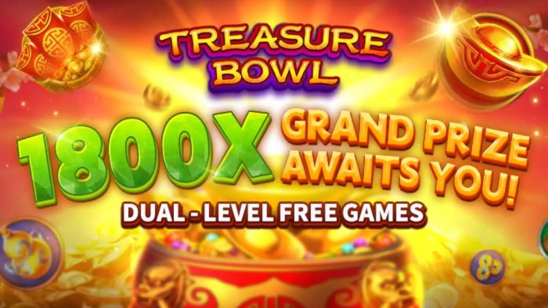 Multiplicadores Treasure Bowl ato777 - 7777x Máximo com Tigela Dourada